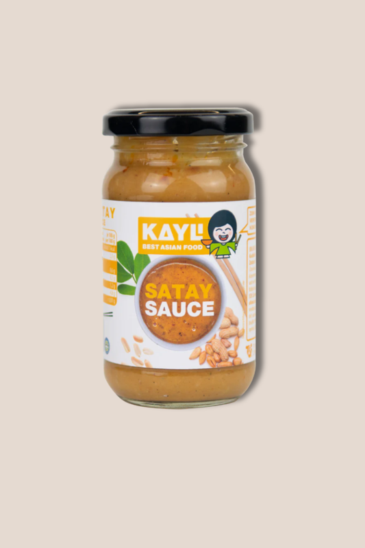 Satay Sauce im Glas - cremige Erdnusssauce, mild-pikant, ready to use.